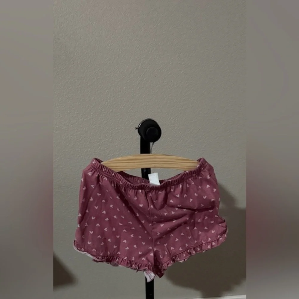 Carter's Maroon Pajama Shorts with Heart Design